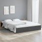 vidaXL Estructura de cama madera maciza gris king size 150x200 cm vidaXL Estructura de cama madera maciza gris king size 150x200 cm