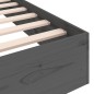 vidaXL Estructura de cama madera maciza gris king size 150x200 cm vidaXL Estructura de cama madera maciza gris king size 150x200 cm