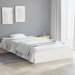 vidaXL Estructura de cama madera maciza blanca 100x200 cm