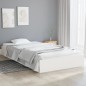 vidaXL Estructura de cama madera maciza blanca 100x200 cm