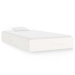 vidaXL Estructura de cama madera maciza blanca 100x200 cm