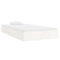vidaXL Estructura de cama madera maciza blanca 100x200 cm