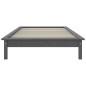 vidaXL Estructura de cama madera maciza pino gris 75x190 cm vidaXL Estructura de cama madera maciza pino gris 75x190 cm