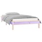 vidaXL Estructura de cama con LED madera maciza 75x190 cm