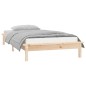 vidaXL Estructura de cama con LED madera maciza 75x190 cm