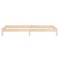 vidaXL Estructura de cama con LED madera maciza 75x190 cm