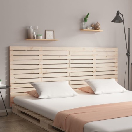 vidaXL Cabecero de cama de pared madera maciza de pino 156x3x91,5 cm