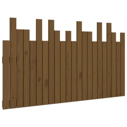 vidaXL Cabecero cama pared madera maciza pino marrón miel 140x3x80 cm