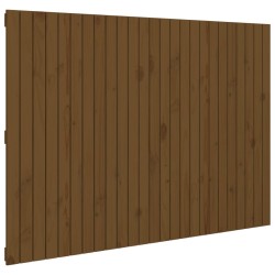vidaXL Cabecero de cama pared madera maciza marrón miel 159,5x3x110 cm