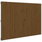 vidaXL Cabecero de cama pared madera maciza marrón miel 159,5x3x110 cm vidaXL Cabecero de cama pared madera maciza marrón miel 159,5x3x110 cm