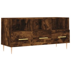 vidaXL Mueble de TV madera de ingeniería roble ahumado 102x36x50 cm