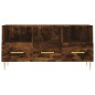 vidaXL Mueble de TV madera de ingeniería roble ahumado 102x36x50 cm vidaXL Mueble de TV madera de ingeniería roble ahumado 102x36x50 cm