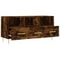 vidaXL Mueble de TV madera de ingeniería roble ahumado 102x36x50 cm vidaXL Mueble de TV madera de ingeniería roble ahumado 102x36x50 cm