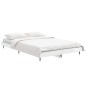 vidaXL Estructura de cama madera contrachapada blanco brillo 120x190cm vidaXL Estructura de cama madera contrachapada blanco brillo 120x190cm