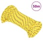 vidaXL Cuerda de barco polipropileno amarillo 5 mm 50 m vidaXL Cuerda de barco polipropileno amarillo 5 mm 50 m