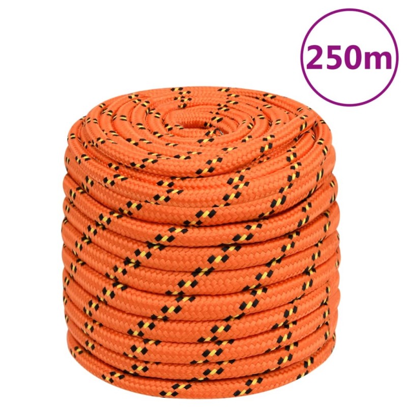 vidaXL Cuerda de barco polipropileno naranja 16 mm 250 m vidaXL Cuerda de barco polipropileno naranja 16 mm 250 m