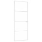 vidaXL Puerta de interior vidrio templado y aluminio blanco 76x201,5cm vidaXL Puerta de interior vidrio templado y aluminio blanco 76x201,5cm