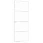 vidaXL Puerta de interior vidrio templado y aluminio blanco 76x201,5cm vidaXL Puerta de interior vidrio templado y aluminio blanco 76x201,5cm