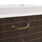 vidaXL Cesto de la ropa de bambú rectangular marrón oscuro vidaXL Cesto de la ropa de bambú rectangular marrón oscuro