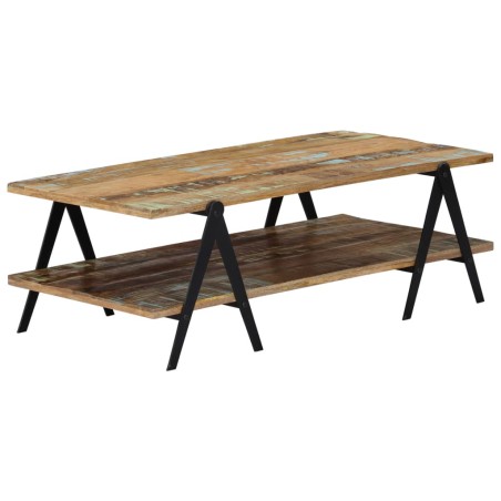 vidaXL Mesa de centro madera maciza reciclada 115x60x40 cm
