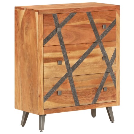 vidaXL Aparador de madera maciza de acacia 60x30x75 cm 