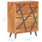 vidaXL Aparador de madera maciza de acacia 60x30x75 cm 