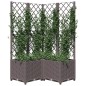 vidaXL Jardinera con enrejado PP marrón 80x80x136 cm vidaXL Jardinera con enrejado PP marrón 80x80x136 cm