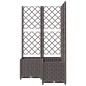 vidaXL Jardinera con enrejado PP marrón 80x80x136 cm vidaXL Jardinera con enrejado PP marrón 80x80x136 cm