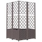 vidaXL Jardinera con enrejado PP marrón 80x80x136 cm vidaXL Jardinera con enrejado PP marrón 80x80x136 cm