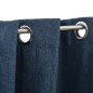 vidaXL Cortinas opacas con ojales look de lino 2 pzas azul 140x175 cm vidaXL Cortinas opacas con ojales look de lino 2 pzas azul 140x175 cm