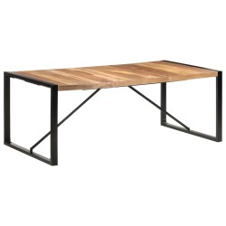 vidaXL Mesa de comedor de madera maciza de sheesham 200x100x75 cm 