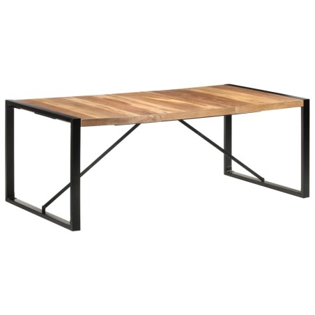 vidaXL Mesa de comedor de madera maciza de sheesham 200x100x75 cm 