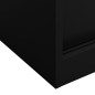 vidaXL Armario de oficina con puerta corredera acero negro 90x40x90cm