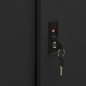 vidaXL Armario de oficina con puerta corredera acero negro 90x40x90cm