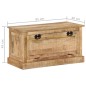vidaXL Banco zapatero madera de mango maciza 85x40x45 cm vidaXL Banco zapatero madera de mango maciza 85x40x45 cm