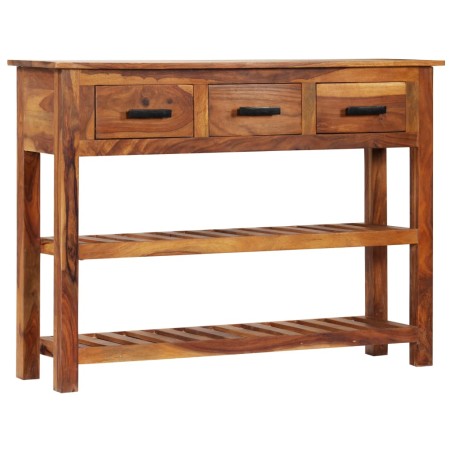 vidaXL Aparador con 3 cajones madera maciza de acacia 110x30x80 cm