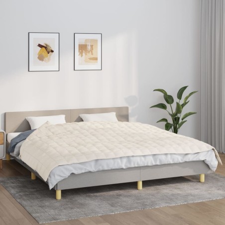 vidaXL Manta con peso tela color crema claro 155x220 cm 11 kg