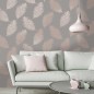 DUTCH WALLCOVERINGS Papel pintado Fawning Feather gris y oro rosa DUTCH WALLCOVERINGS Papel pintado Fawning Feather gris y oro rosa