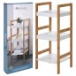 Bathroom Solutions Estantería de almacenaje con 3 estantes MDF y bambú Bathroom Solutions Estantería de almacenaje con 3 estantes MDF y bambú