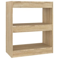 vidaXL Estantería/divisor de espacios color roble Sonoma 60x30x72 cm