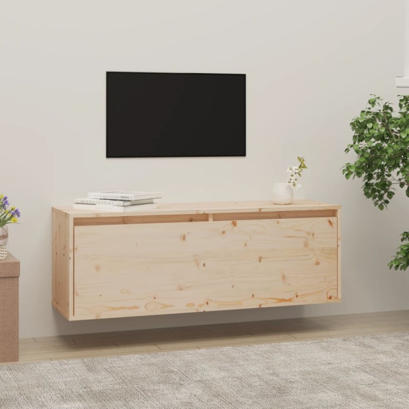 vidaXL Armario de pared de madera maciza de pino 100x30x35 cm