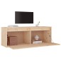 vidaXL Armario de pared de madera maciza de pino 100x30x35 cm