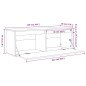 vidaXL Armario de pared de madera maciza de pino 100x30x35 cm