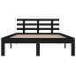 vidaXL Estructura de cama doble madera maciza negro 135x190 cm vidaXL Estructura de cama doble madera maciza negro 135x190 cm