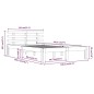 vidaXL Estructura de cama doble madera maciza negro 135x190 cm vidaXL Estructura de cama doble madera maciza negro 135x190 cm