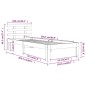 vidaXL Estructura de cama madera maciza 100x200 cm