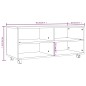 vidaXL Mueble TV con ruedas madera contrachapada roble humo 90x35x35cm