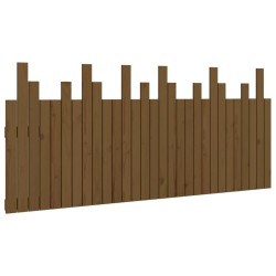 vidaXL Cabecero cama pared madera maciza pino marrón miel 185x3x80 cm