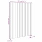 vidaXL Cabecero de cama de pared madera maciza de pino 82,5x3x110 cm