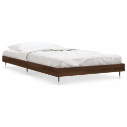 vidaXL Estructura de cama madera contrachapada marrón roble 100x200 cm